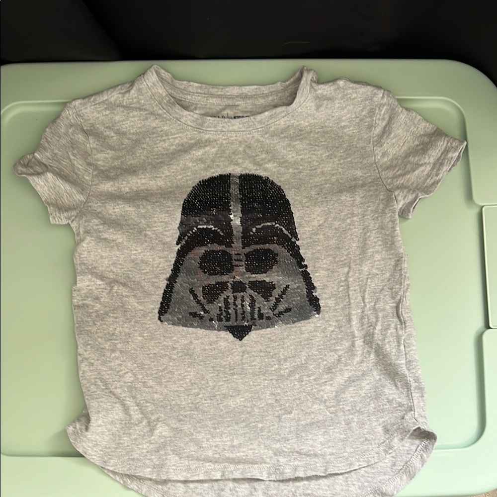 GAP Girls Mermaid Sequin Grey Star Wars T-Shirt